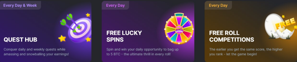 bonuses and free spins